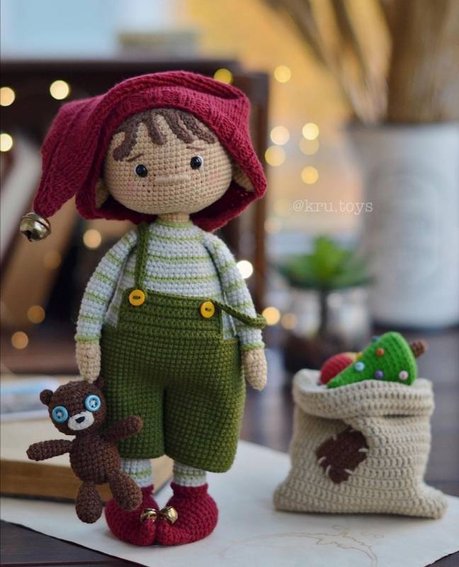 Вязаные куклы крючком со схемами: эльф-девочка Элли (Ellie)